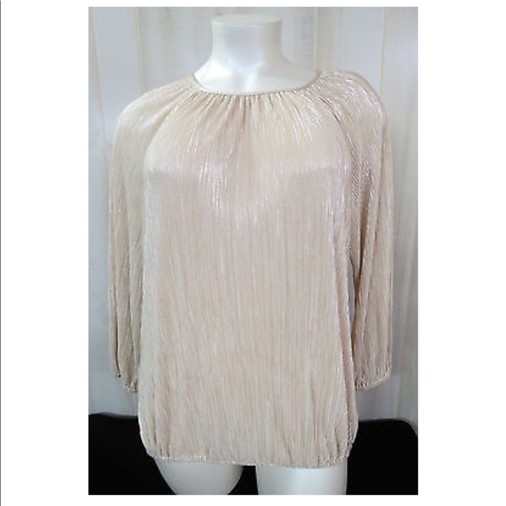 Faded Glory NWT gold shiny top